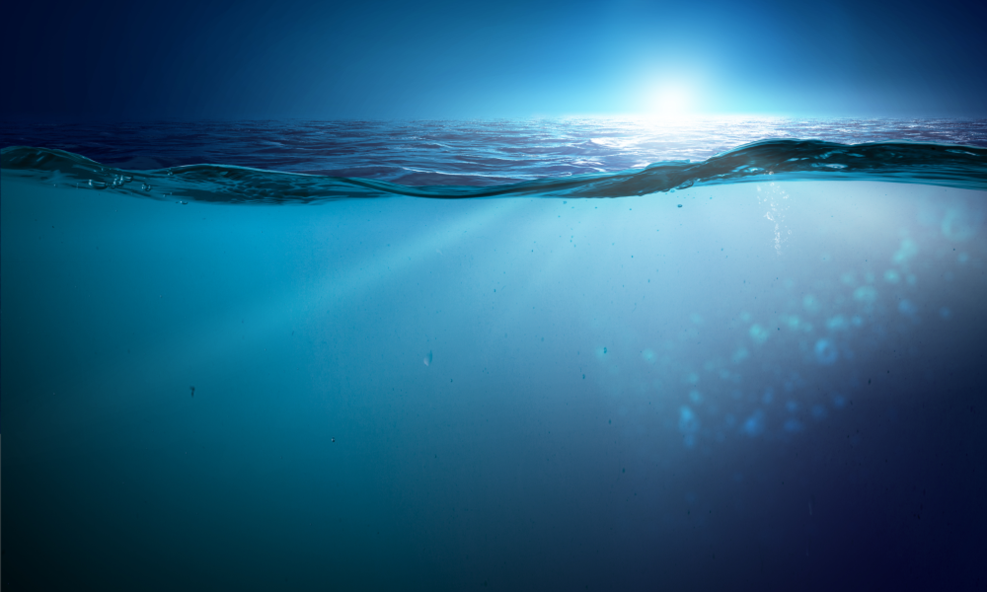 Blue under water