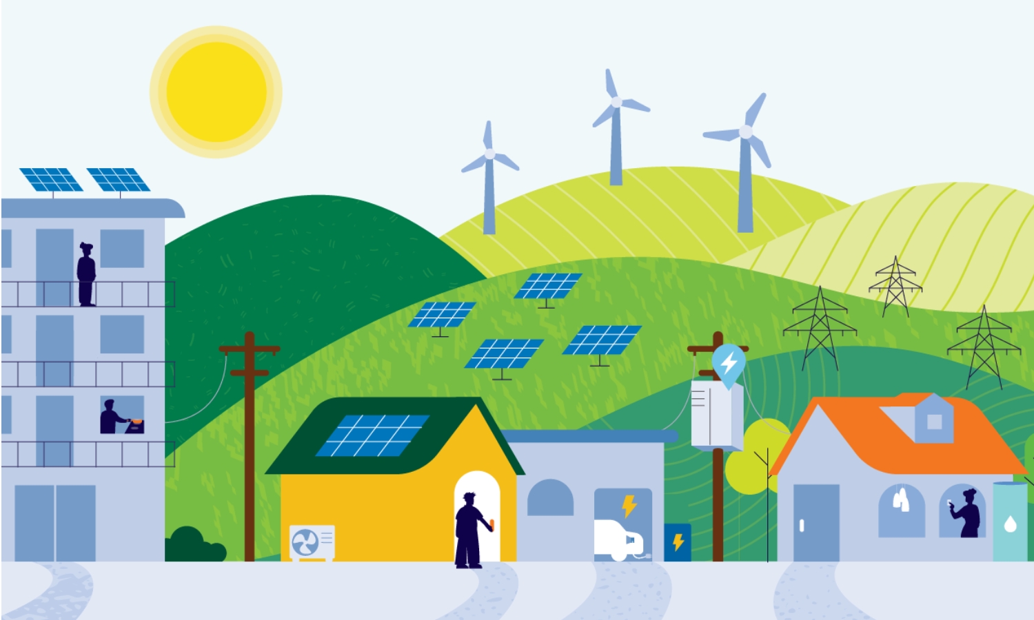 graphic of household renewable energy